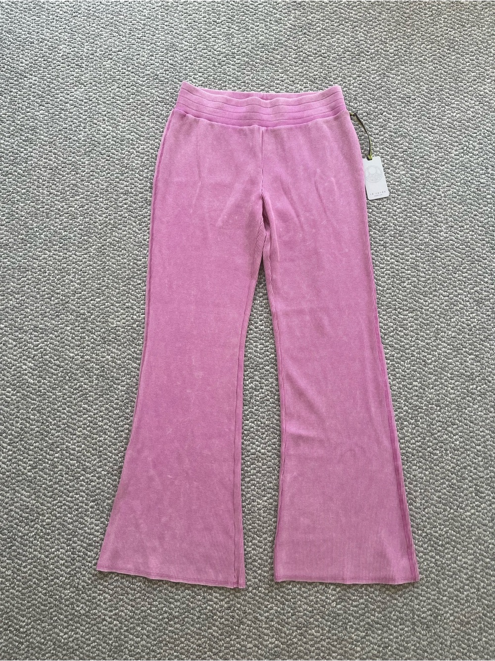 Te Verde Extra Small Women’s Waffle Comfy Lounge Ankle Length Flare Pants